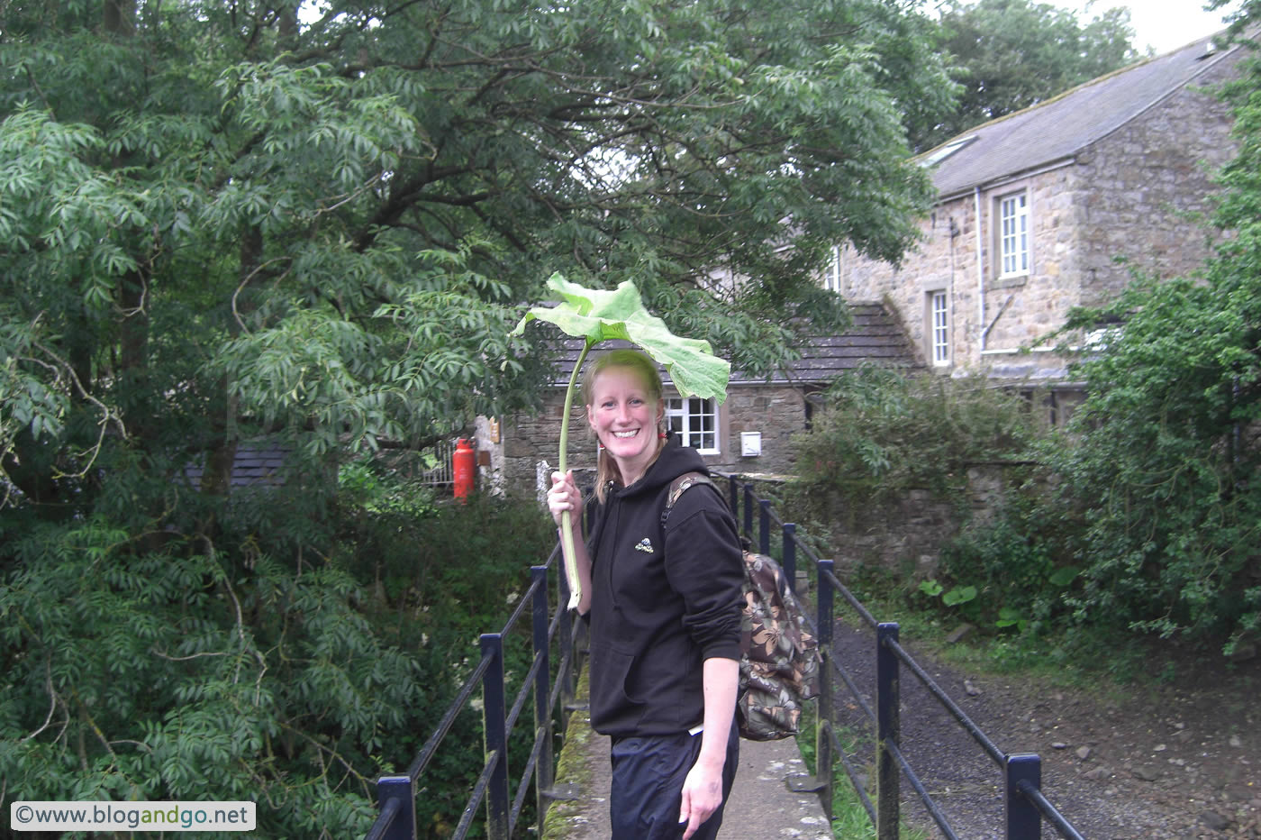 Hadrian's Wall Path - Improvised umbrella